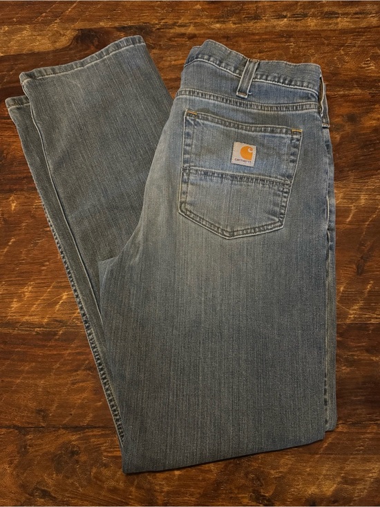 Carhartt Other - Carhartt Rugged Flex Men’s Blue Denim Jeans Straight Relaxed Mid Rise 34x34
